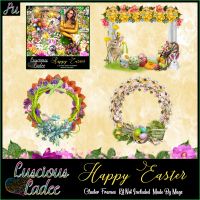 Happy Easter Cluster Frames