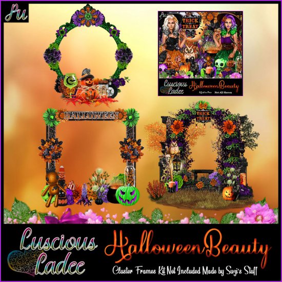 Halloween Beauty Cluster Frames - Click Image to Close