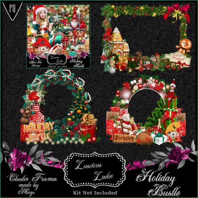 Holiday Bustle Cluster Frames