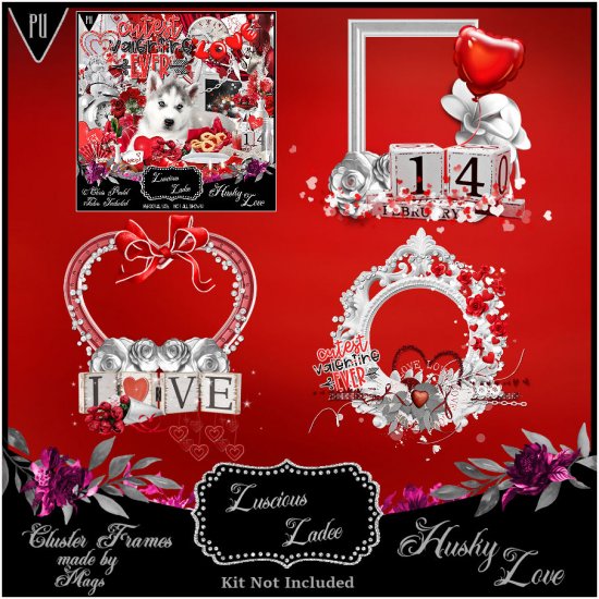 Husky Love Cluster Frames - Click Image to Close