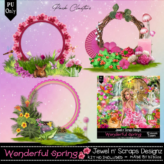 Clusters Frame PU - Wonderful Spring - Click Image to Close