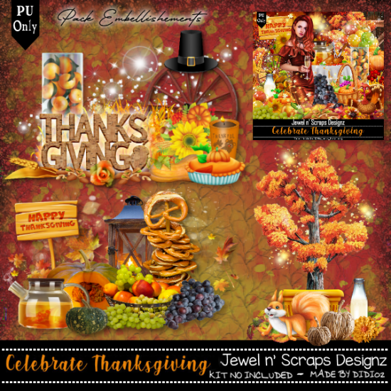 Embellishments PU - Celebrate Thanksgiving - Click Image to Close