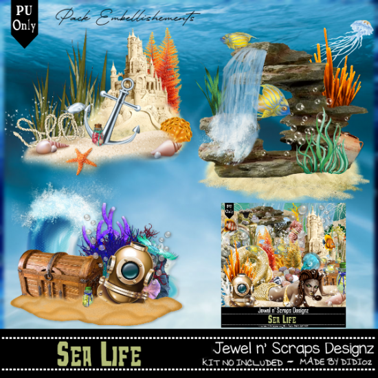 Embellishments PU - Sea Life - Click Image to Close