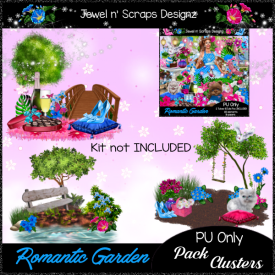 Clusters Frame PU - Romantic Garden - Click Image to Close