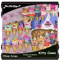 Kitty Cones CU/PU Pack 1
