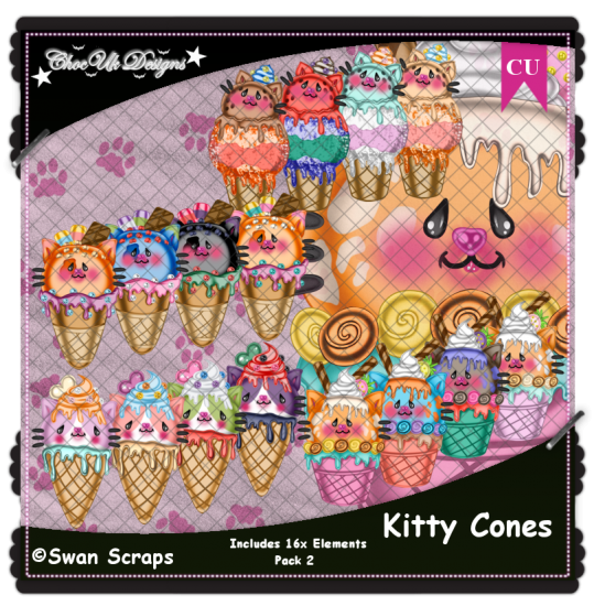 Kitty Cones CU/PU Pack 2 - Click Image to Close