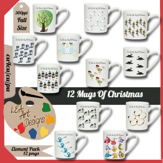 12 Mugs Of Christmas - CU4CU - Click Image to Close