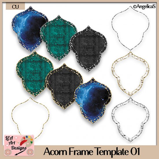 Acorn Frame Template 01 - CU - Click Image to Close