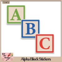 Alpha Block Stickers - CU4CU