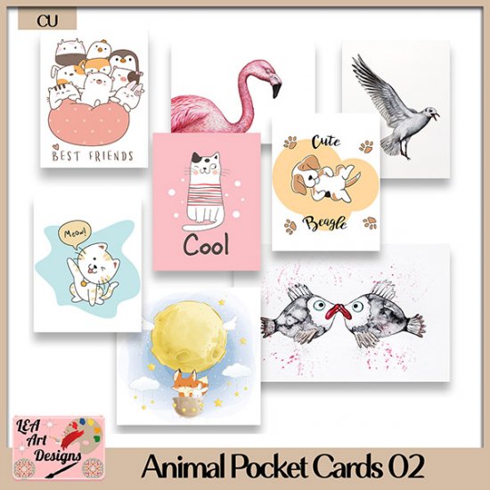 Animal Pocket Cards 02 - CU - Click Image to Close