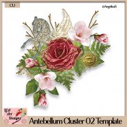Antebellum Flower Cluster 02 - Layered Template - CU