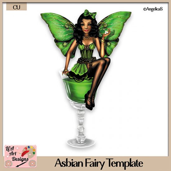 Asbian Fairy - Layered Template - CU - Click Image to Close