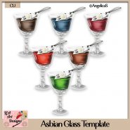 Asbian Glass - Layered Template - CU