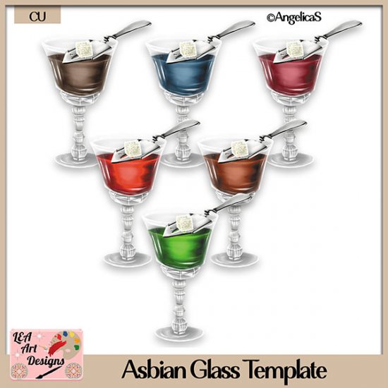 Asbian Glass - Layered Template - CU - Click Image to Close