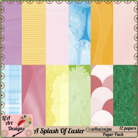 A Splash Of Easter Paper Pack - FS- CU4CU - Click Image to Close