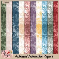 Autumn Watercolor Papers - CU4CU - FS