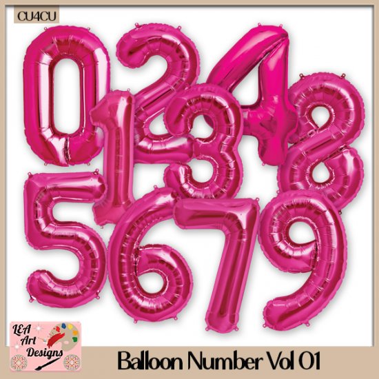 Baloon Numbers Vol 001 - CU4CU - Click Image to Close