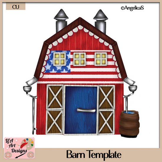 Barn - Layered Template - CU - Click Image to Close