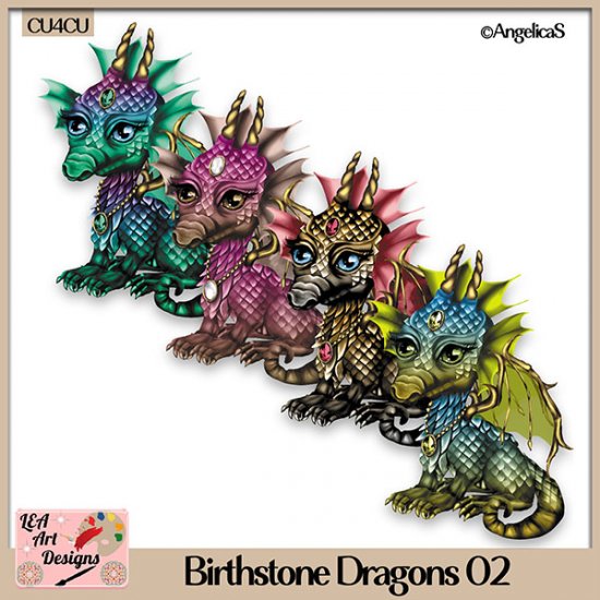 Birthstone Dragons 02 - CU4CU - Click Image to Close