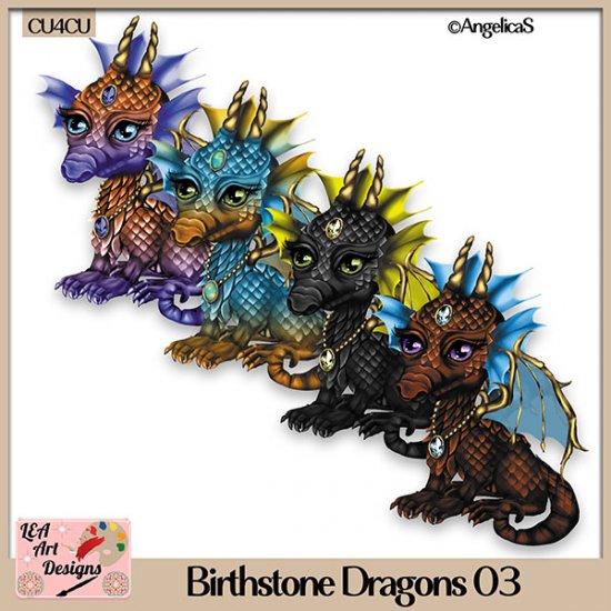 Birthstone Dragons 03 - CU4CU - Click Image to Close