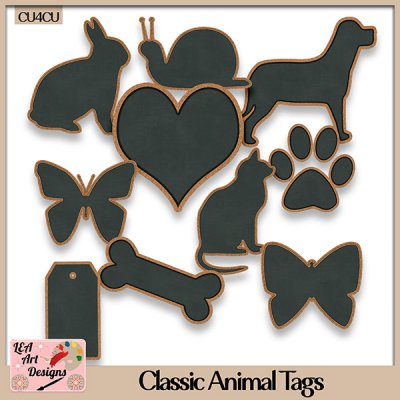 Classic Animal Tags - CU4CU