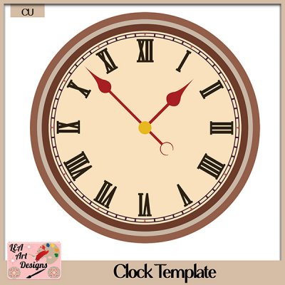 Clock - Layered Template - CU