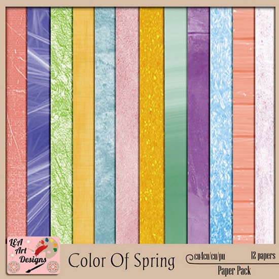 Color Of Spring Paper Pack - FS -CU4CU - Click Image to Close