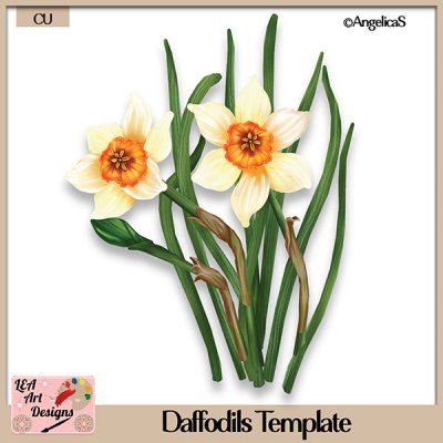 Daffodils - Layered Template - CU