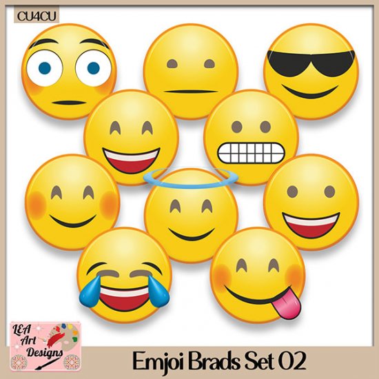 Emjoi Brads Set 02 - CU4CU - Click Image to Close