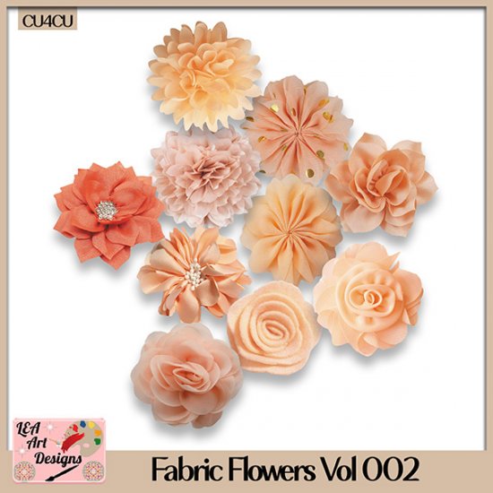 Fabric Flowers Vol 002 - CU4CU - Click Image to Close