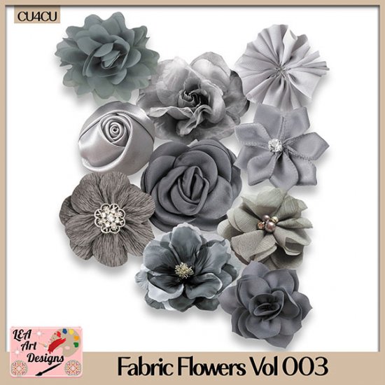 Fabric Flowers Vol 003 - CU4CU - Click Image to Close