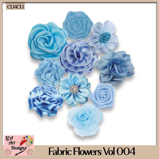 Fabric Flowers Vol 004 - CU4CU - Click Image to Close