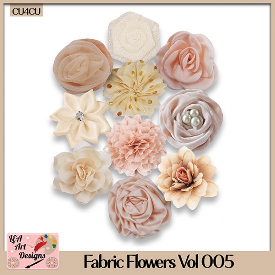 Fabric Flowers Vol 005 - CU4CU - Click Image to Close