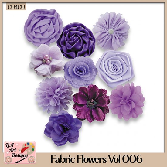 Fabric Flowers Vol 006 - CU4CU - Click Image to Close