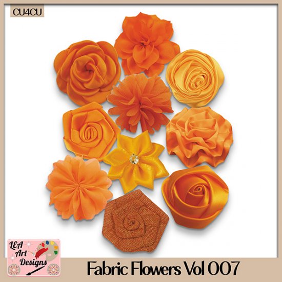 Fabric Flowers Vol 007 - CU4CU - Click Image to Close