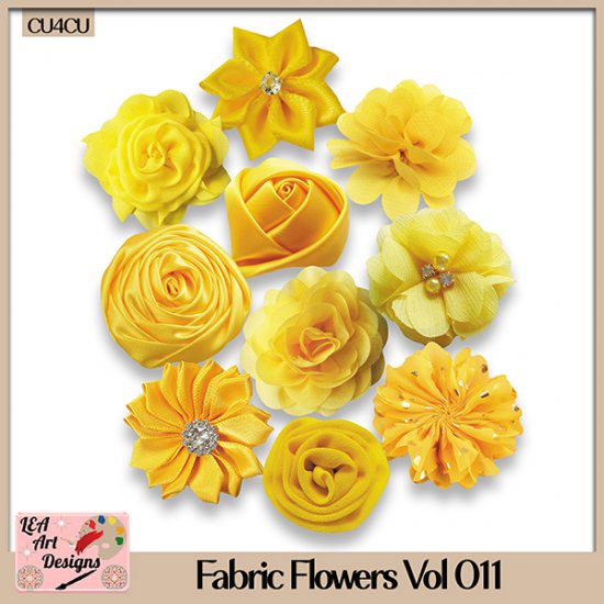 Fabric Flowers Vol 011 - CU4CU - Click Image to Close
