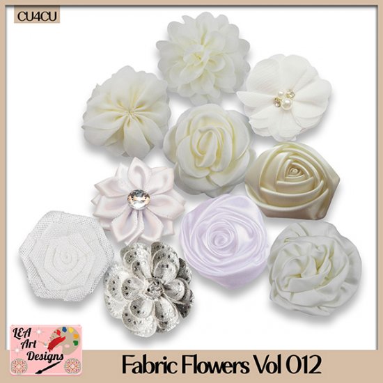 Fabric Flowers Vol 012 - CU4CU - Click Image to Close