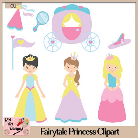 Fairytale Princess - Clipart - CU - Click Image to Close