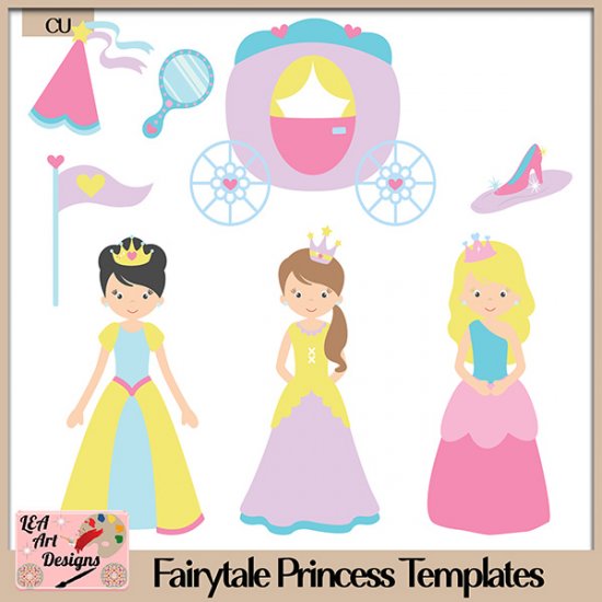 Fairytale Princess - Layered Templates - CU - Click Image to Close