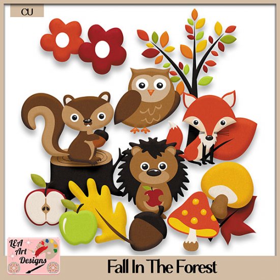 Fall In The Forest - CU - Click Image to Close