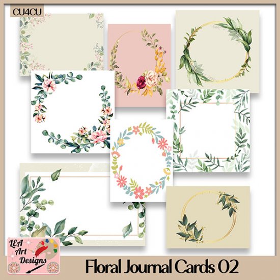 Floral Journal Cards 02 - CU4CU - Click Image to Close