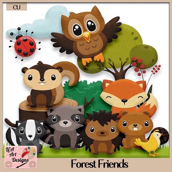 Forest Friends - CU - Click Image to Close