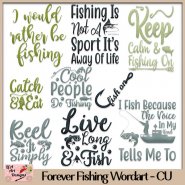 Forever Fishing Wordart - CU