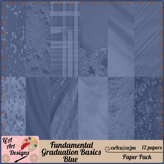 Fundamental Graduation Colors - Blue Paper Pack FS - CU4CU - Click Image to Close