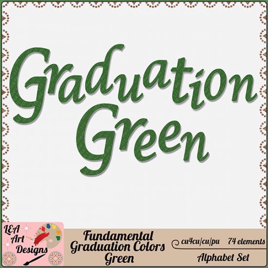 Fundamental Graduation Colors - Green Alpha FS - CU4CU - Click Image to Close