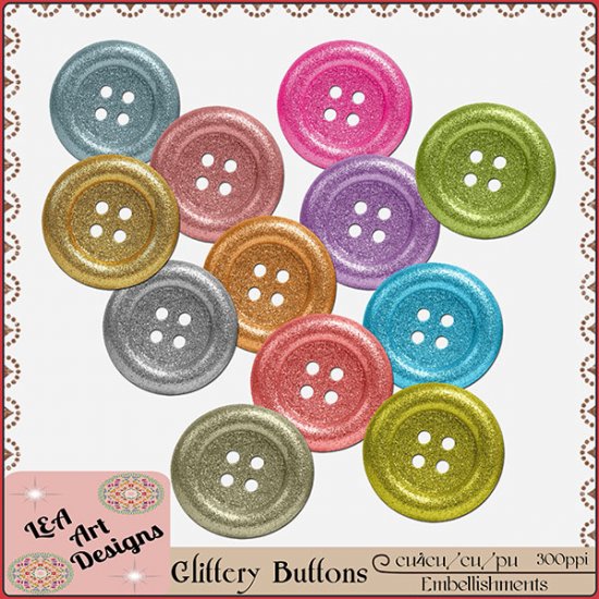 Glittery Buttons 01 - CU4CU - Click Image to Close