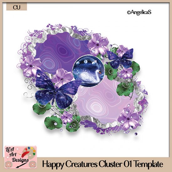 Happy Creatures 01 - Layered Template - CU - Click Image to Close