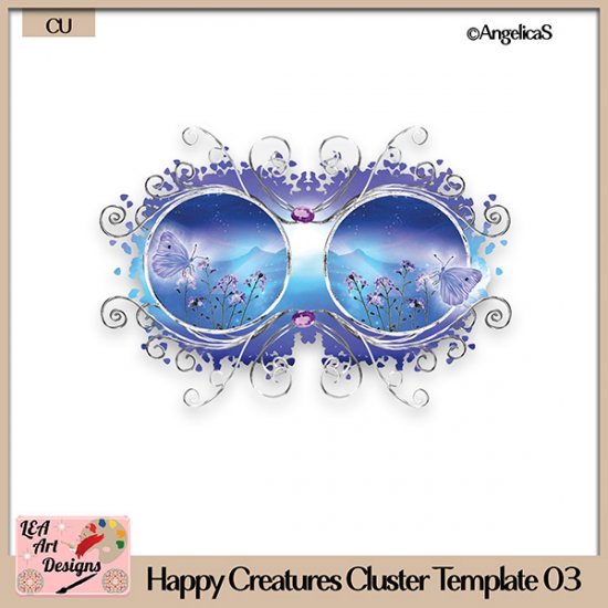 Happy Creatures 03 - Layered Template - CU - Click Image to Close