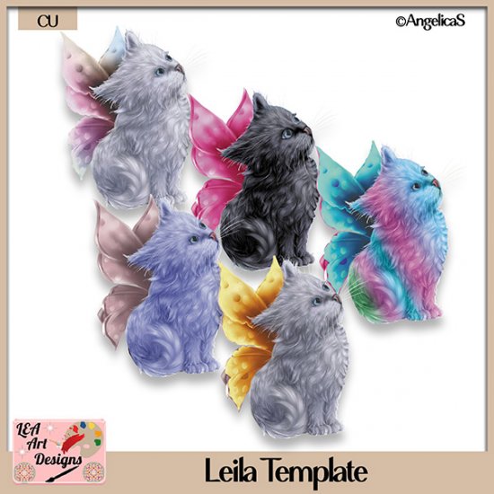 Leila - Layered Template - CU - Click Image to Close