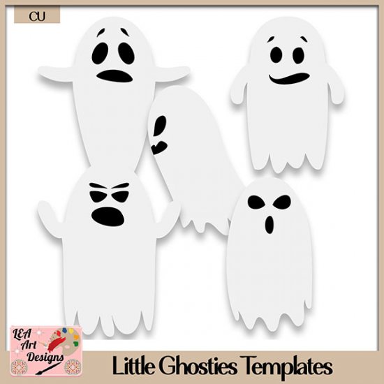 Little Ghosties - Layered Templates - CU - Click Image to Close